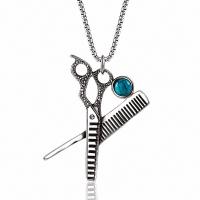 Stainless Steel Jewelry Necklace, with turquoise, box chain & for man & blacken Approx 23.6 Inch 