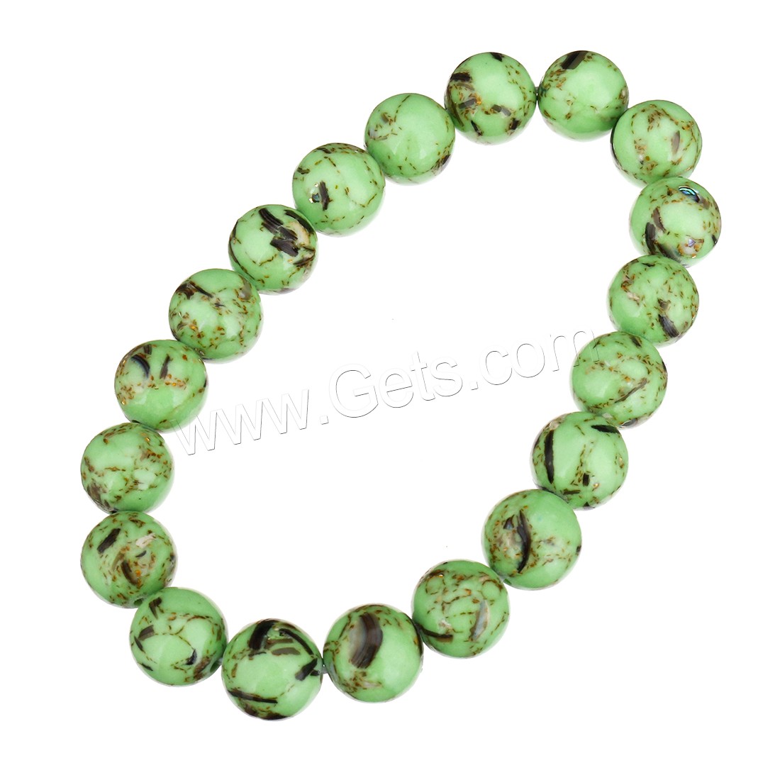 Dyed Jade Bracelet, Round, different size for choice, more colors for choice, Length:Approx 8 Inch, Sold By Strand