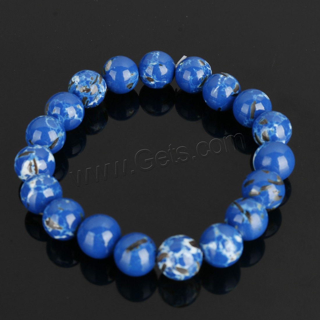 Dyed Jade Bracelet, Round, different size for choice, more colors for choice, Length:Approx 8 Inch, Sold By Strand