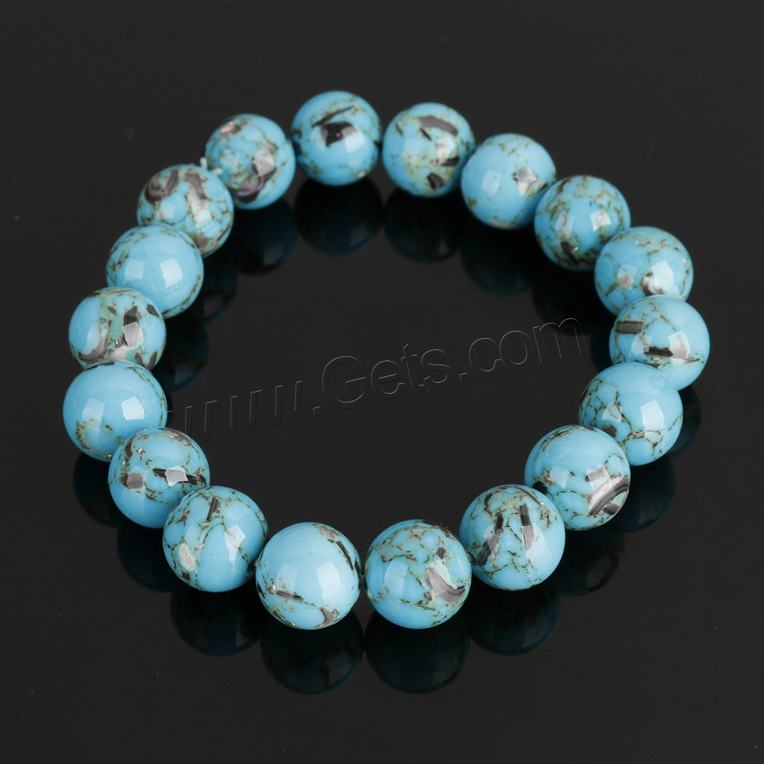 Dyed Jade Bracelet, Round, different size for choice, more colors for choice, Length:Approx 8 Inch, Sold By Strand