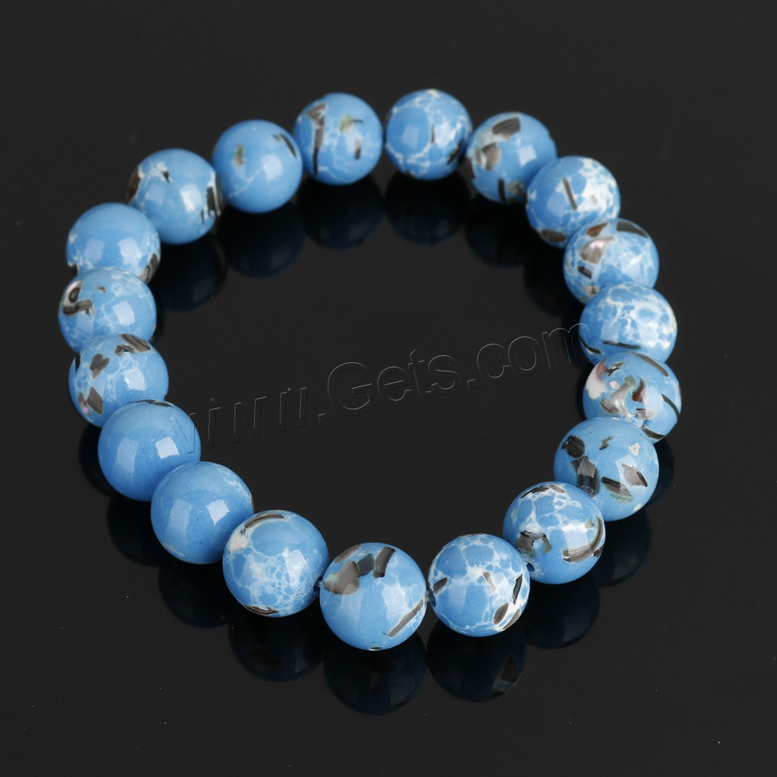 Dyed Jade Bracelet, Round, different size for choice, more colors for choice, Length:Approx 8 Inch, Sold By Strand