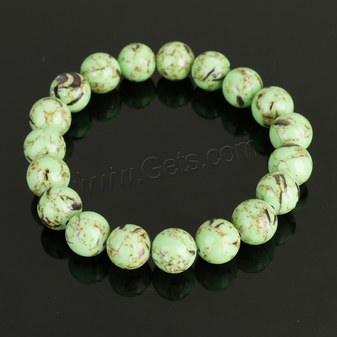 Dyed Jade Bracelet, Round, different size for choice, more colors for choice, Length:Approx 8 Inch, Sold By Strand