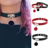 Mode Collier Choker, cuir PU, avec alliage de zinc, pour femme, couleurs mélangées, 16mm Environ 15.7 pouce, Vendu par PC