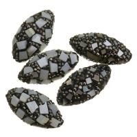 Perles d'argile Pave strass, Clay Pave, avec coquille, avec strass Environ 1mm, Vendu par PC