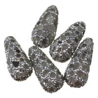 Perles d'argile Pave strass, Clay Pave, avec Labradorite, avec strass, 15-16x33-36x15-16mm Environ 1.5mm, Vendu par PC