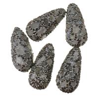 Perles d'argile Pave strass, Clay Pave, avec Labradorite, 16x13- Environ 1mm, Vendu par PC