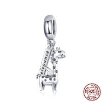 Bali Sterling Silber Anhänger, Thailand, Giraffe, ohne troll, 10x25mm, Bohrung:ca. 4.5-5mm, verkauft von PC