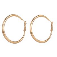 Zinc Alloy Hoop Earring, gold color plated, punk style & for woman, 50mm 