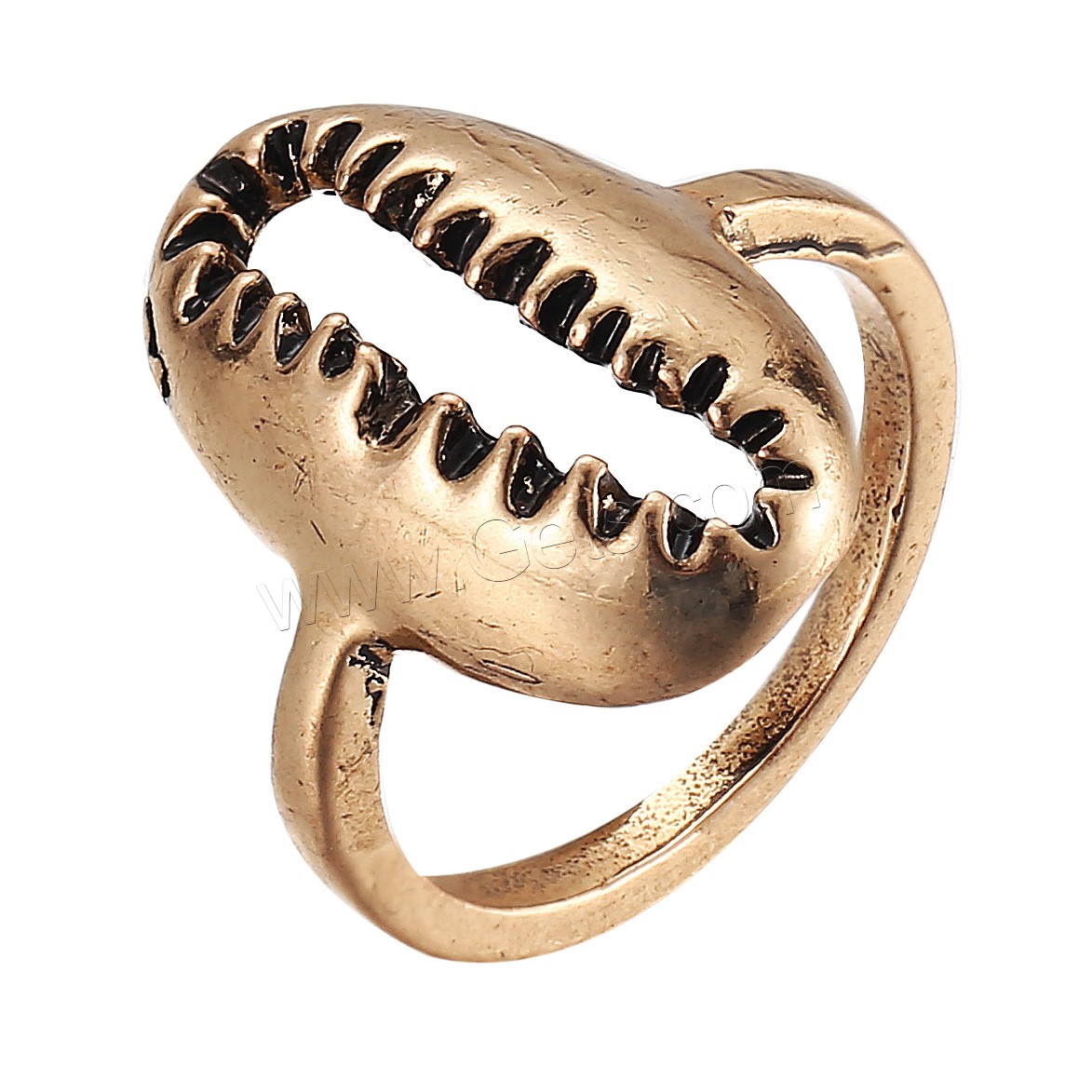 Zinc Alloy Finger Ring, Shell, plated, Unisex & different size for choice, more colors for choice, Sold By PC