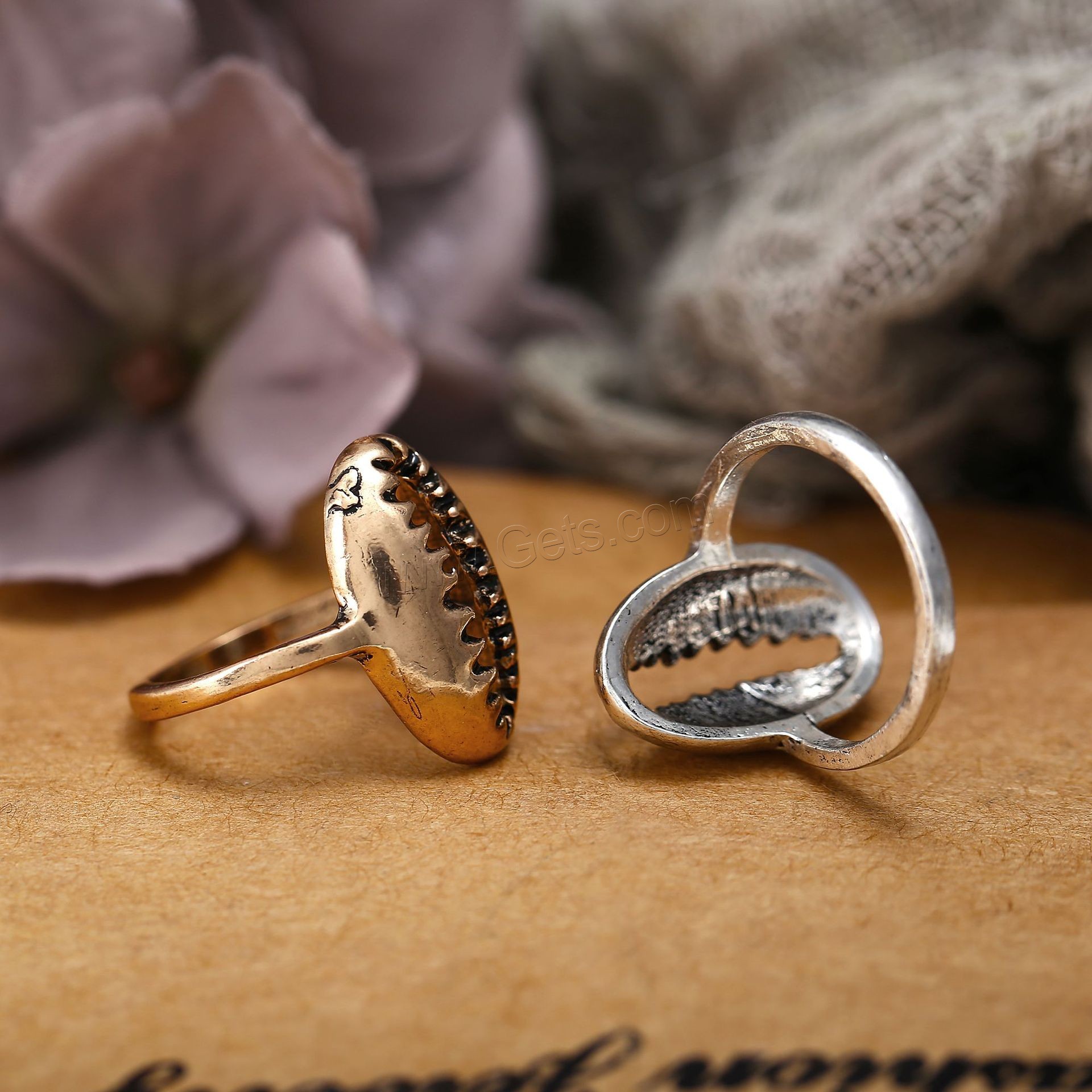 Zinc Alloy Finger Ring, Shell, plated, Unisex & different size for choice, more colors for choice, Sold By PC