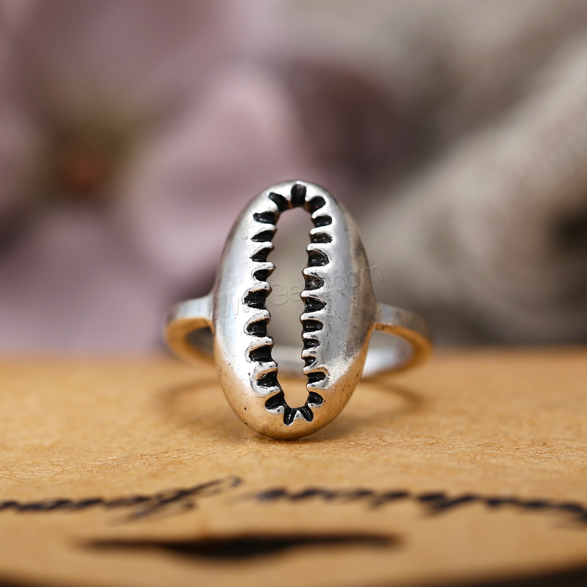 Zinc Alloy Finger Ring, Shell, plated, Unisex & different size for choice, more colors for choice, Sold By PC