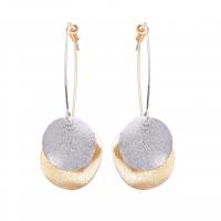 Zinc Alloy Split Earring, Geometrical Pattern, plated, for woman 