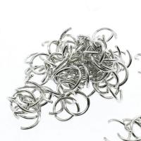 Messing öffnen Sprung Ring, Kreisring, Platinfarbe platiniert, 0.7x6mm, 20PCs/Tasche, verkauft von Tasche