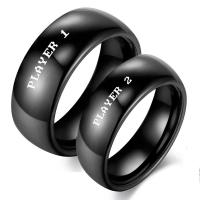 Anillos para Pareja, acero inoxidable, iónico negro, diverso tamaño para la opción & diferentes estilos para la opción & para la pareja, Vendido por UD