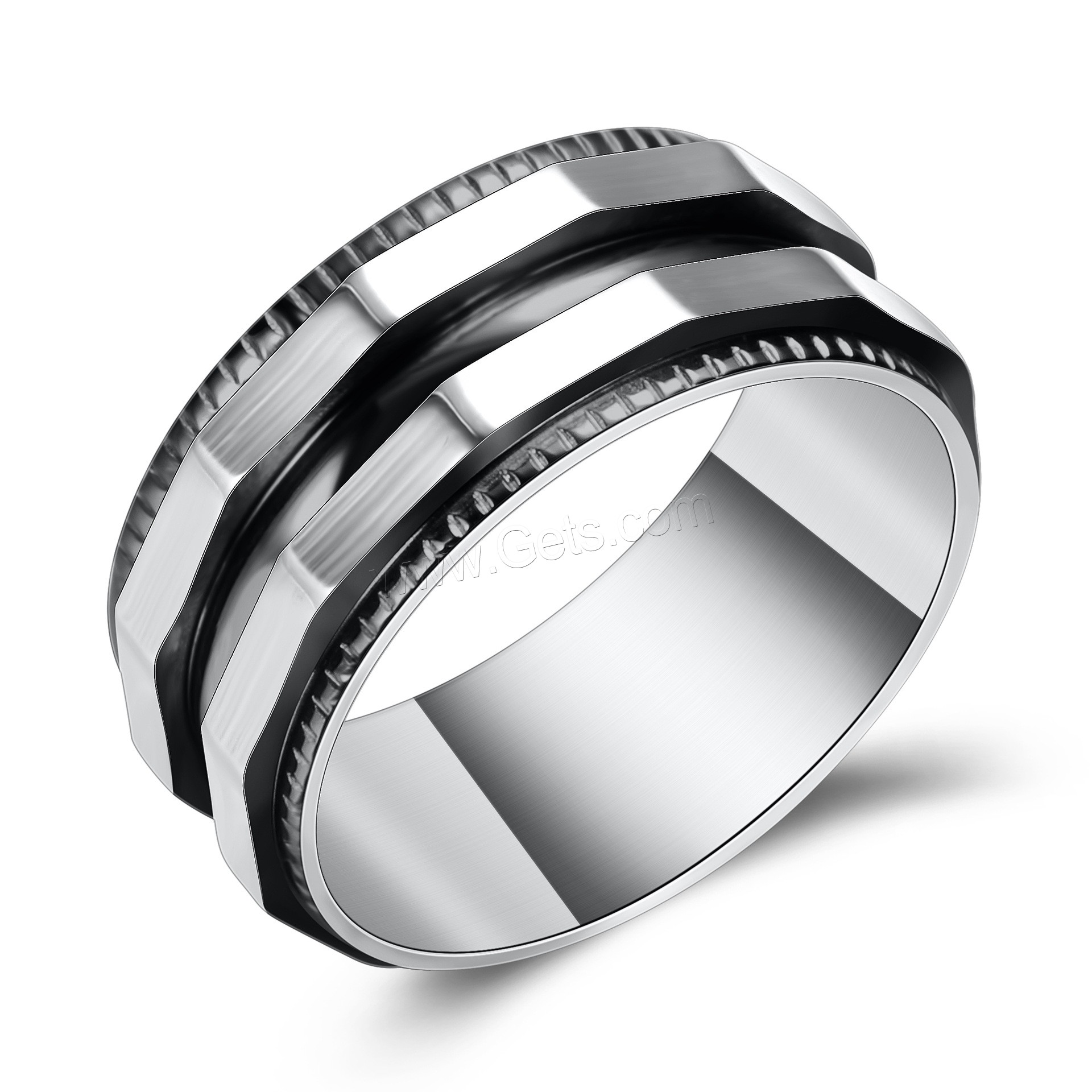 Men Stainless Steel Ring in Bulk, different size for choice & for man & enamel, more colors for choice, 8mm, Sold By PC