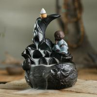 Incense Smoke Flow Backflow Holder Ceramic Incense Burner, Porcelain 