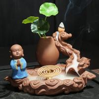 Incense Smoke Flow Backflow Holder Ceramic Incense Burner, Porcelain 