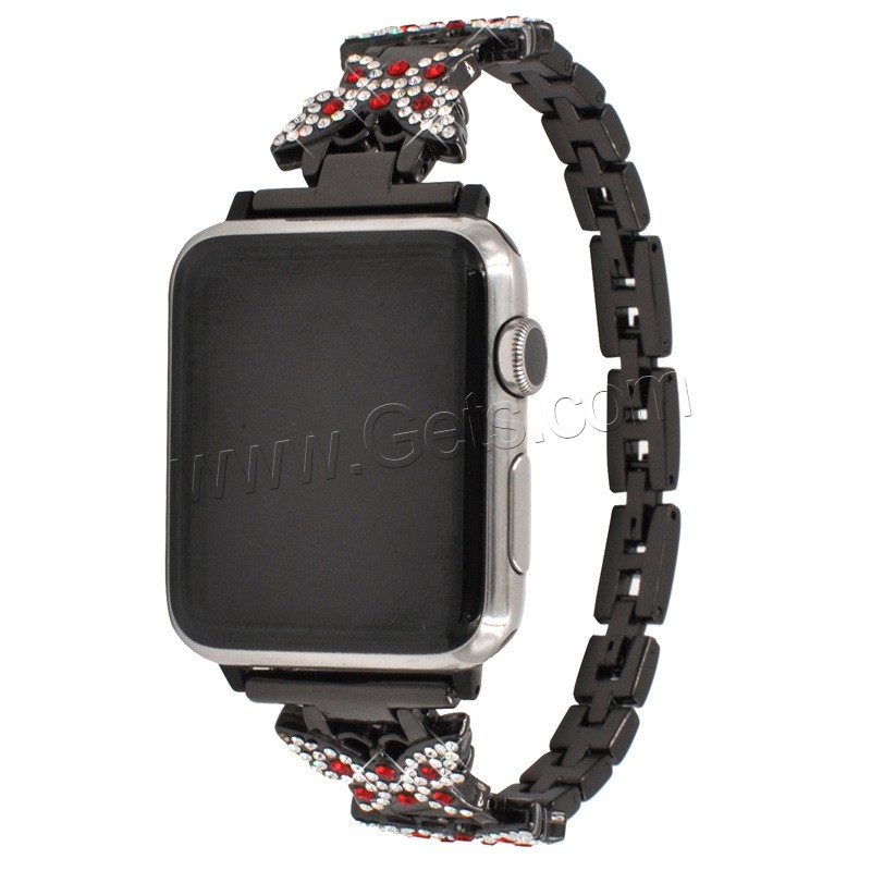 acier inoxydable bracelet de montre, papillon, Placage, pour Apple Watch & normes différentes pour le choix, plus de couleurs à choisir, Longueur:Environ 7.9 pouce, Vendu par PC