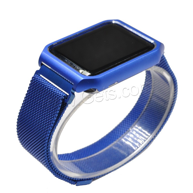 acier inoxydable bracelet de montre, avec Alliage d'aluminium, Placage, pour Apple Watch & normes différentes pour le choix & styles différents pour le choix, Vendu par PC