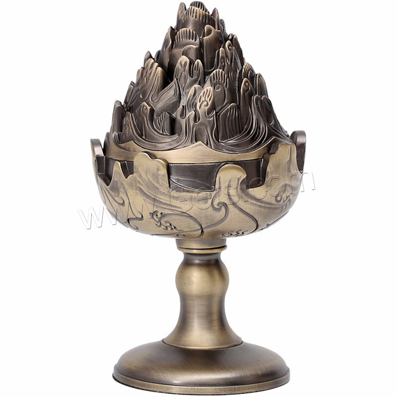 Zinc Alloy Incense Burner, plated, portable & different size for choice, more colors for choice, Sold By PC