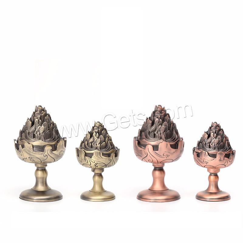 Zinc Alloy Incense Burner, plated, portable & different size for choice, more colors for choice, Sold By PC