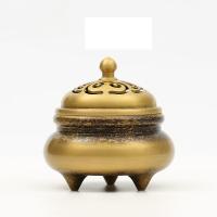 Brass Incense Burner, antique gold color plated, portable & durable & Imitation Antique 