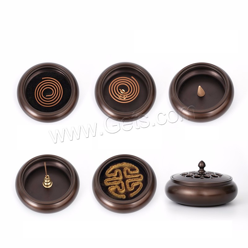 Brass Incense Burner, antique copper color plated, portable & different size for choice, Sold By PC