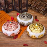 Zinc Alloy Incense Burner, plated, portable & durable & hollow 