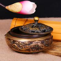 Buy Incense Holder and Burner in Bulk , Brass, antique copper color plated, purify the air 85mm 