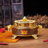 Zinc Alloy Incense Burner, gold color plated, portable & durable 