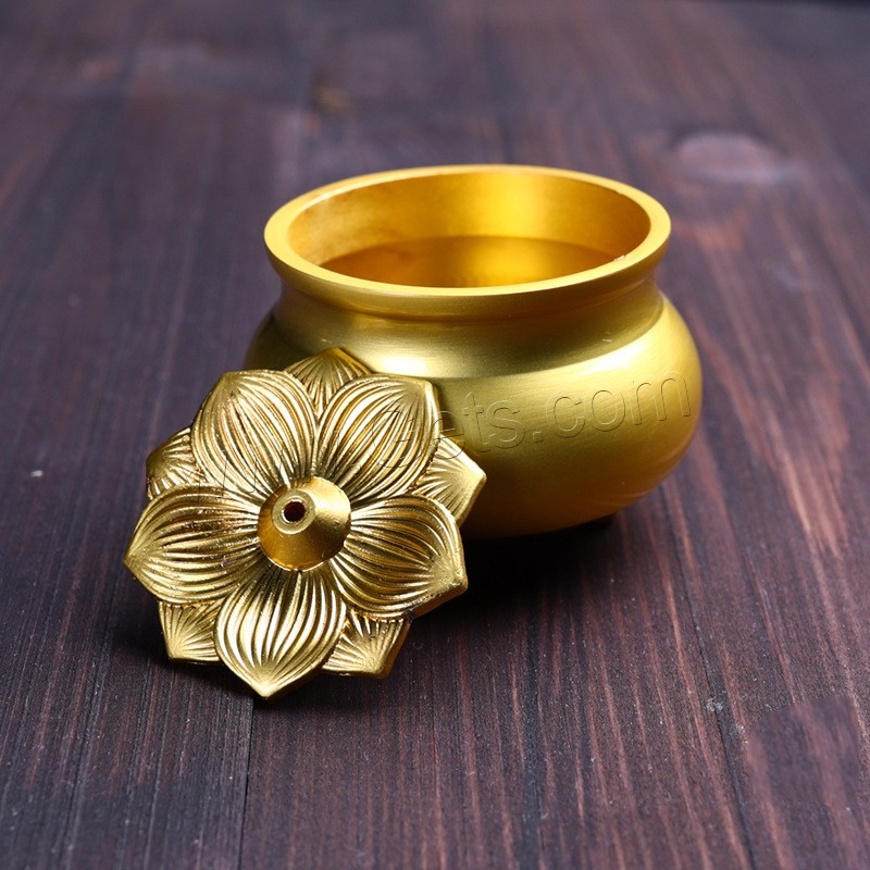 Buy Incense Holder and Burner in Bulk , Brass, gold color plated, different size for choice, Sold By PC