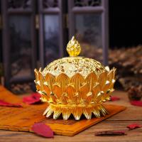 Brass Incense Burner, gold color plated, portable & durable 70mm, 85mm 