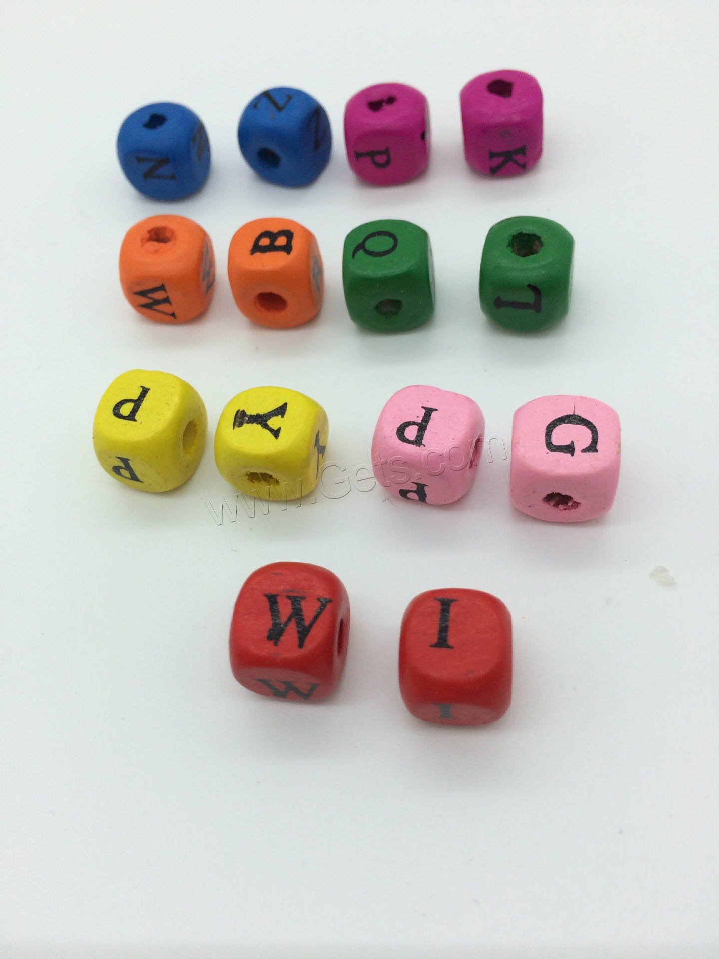 Dyed Wood Beads,  Square, stoving varnish, random style & different size for choice & with letter pattern, Sold By Bag