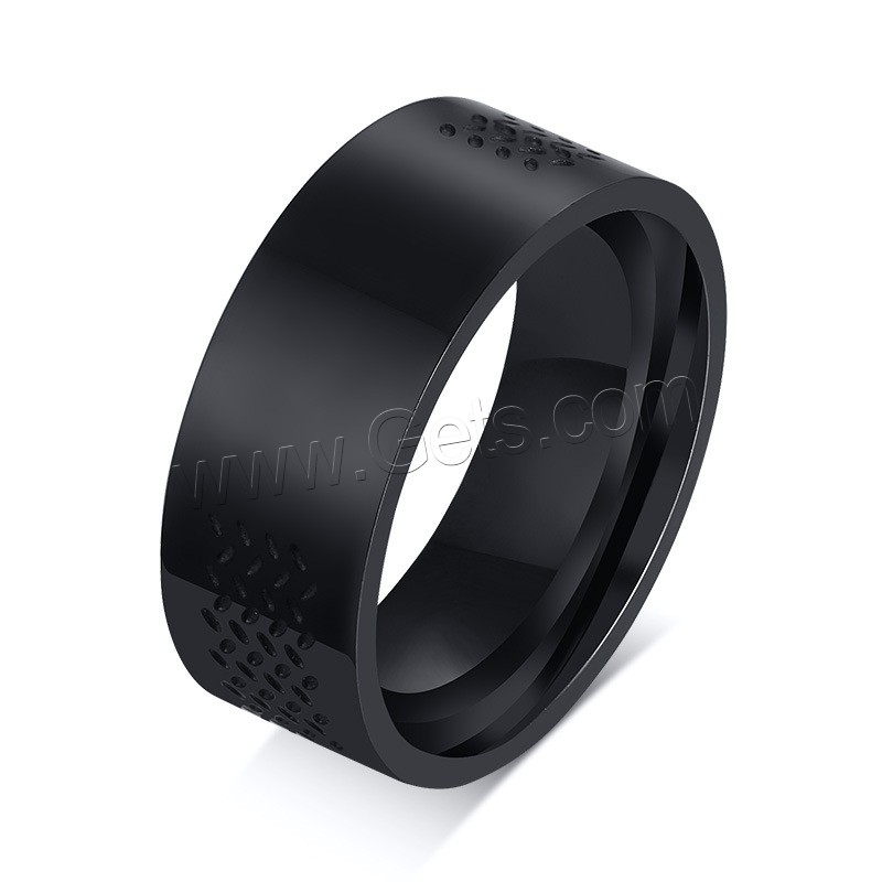 Stainless Steel Finger Ring, gun black plated, different size for choice & for man, 8mm, 2mm, US Ring Size:7-12, Sold By PC