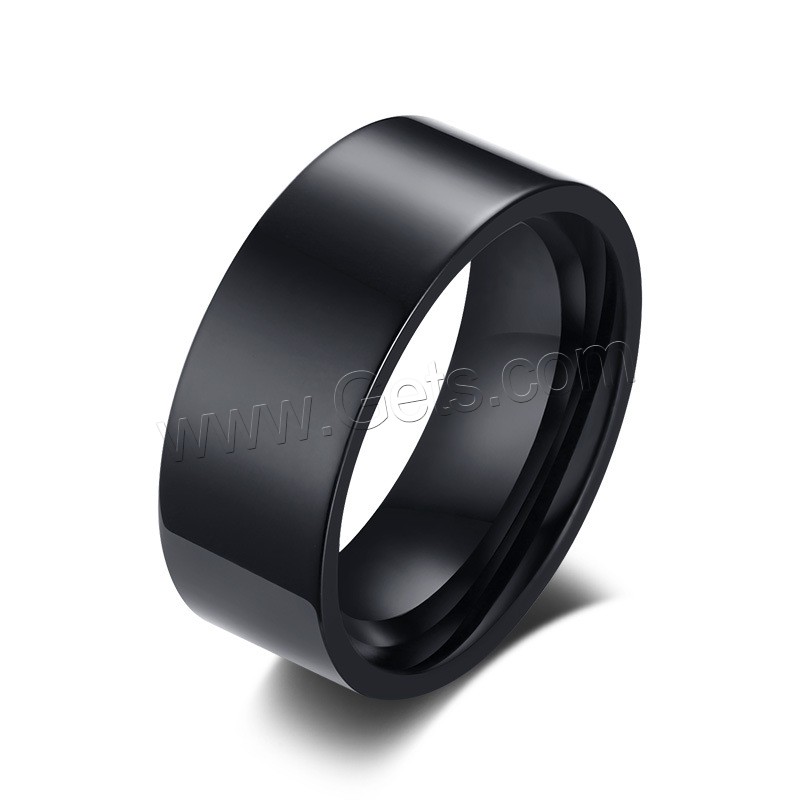 Edelstahl Fingerring, Pistole schwarz plattiert, verschiedene Größen vorhanden & für den Menschen, 8mm, 2.5mm, Größe:7-12, verkauft von PC