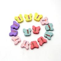 Dyed Wood Beads, Butterfly, stoving varnish, Random Color Approx 2mm 