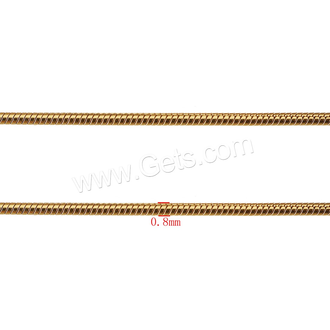 Cadena de serpiente de acero inoxidable, con carrete de plástico, chapado en color dorado, diverso tamaño para la opción & cadena de la serpiente, aproximado 10m/Carrete, Vendido por Carrete