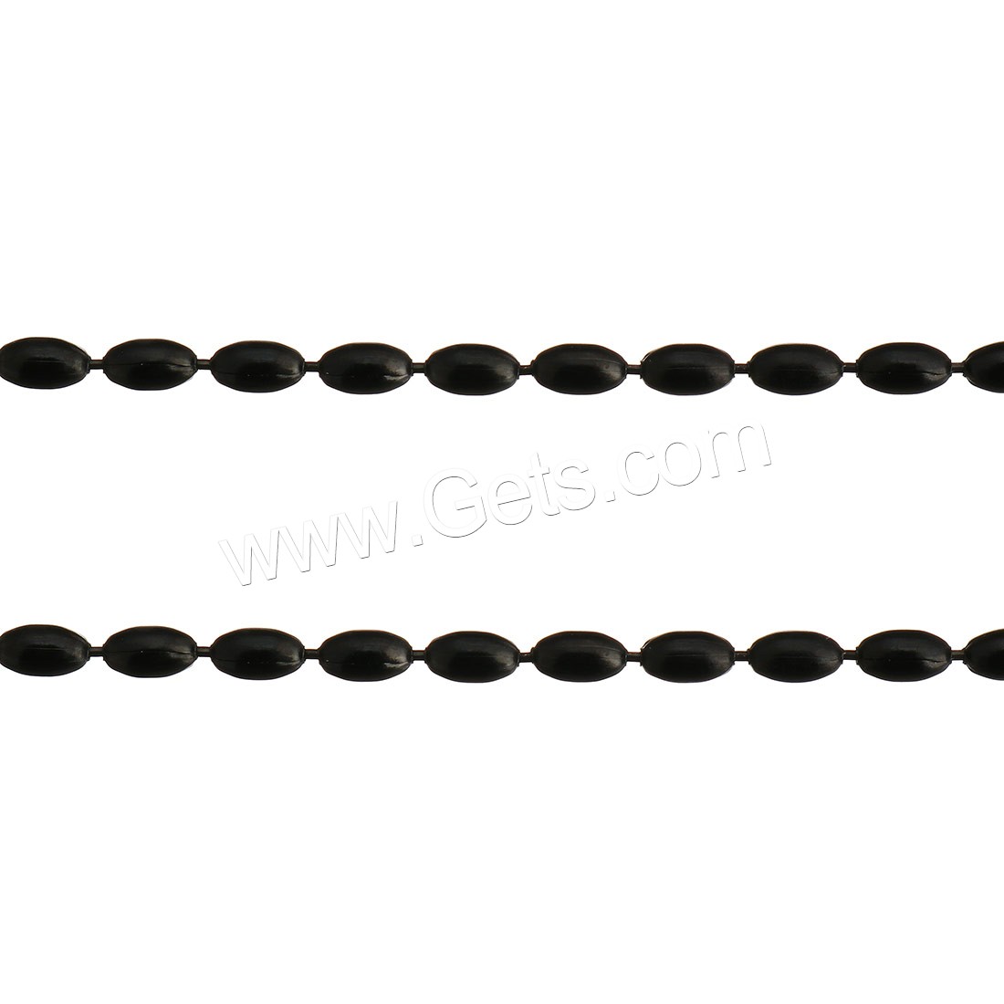 Stainless Steel Ball Chain, with plastic spool, gun black plated, different size for choice, Approx 20m/Spool, Sold By Spool