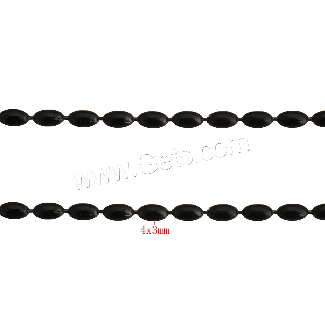 Stainless Steel Ball Chain, with plastic spool, gun black plated, different size for choice, Approx 20m/Spool, Sold By Spool