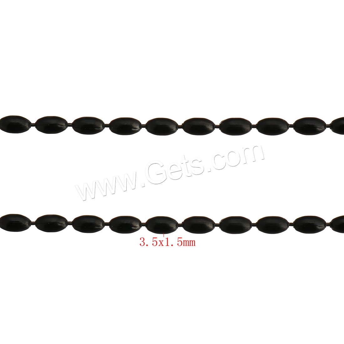 Stainless Steel Ball Chain, with plastic spool, gun black plated, different size for choice, Approx 20m/Spool, Sold By Spool