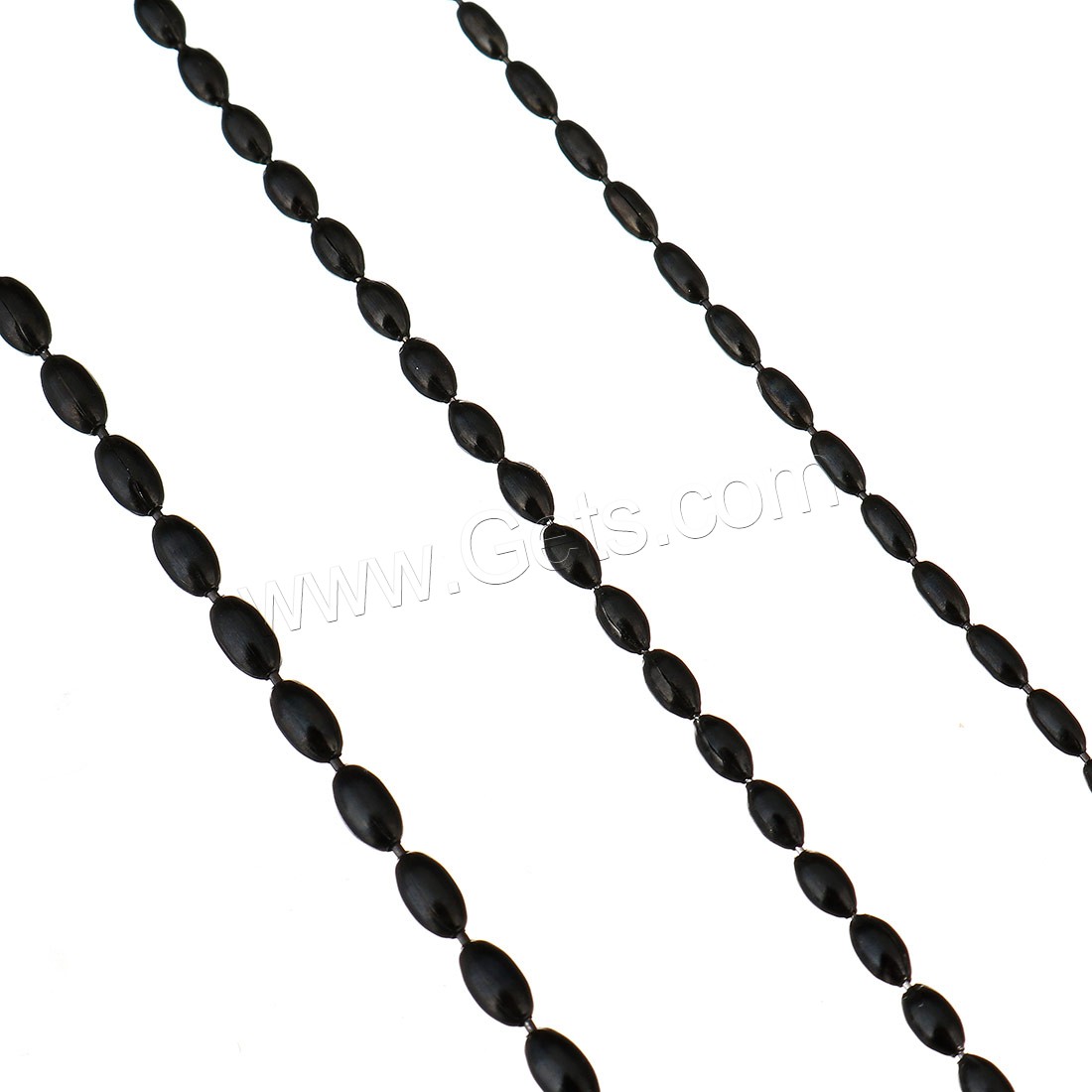 Stainless Steel Ball Chain, with plastic spool, gun black plated, different size for choice, Approx 20m/Spool, Sold By Spool