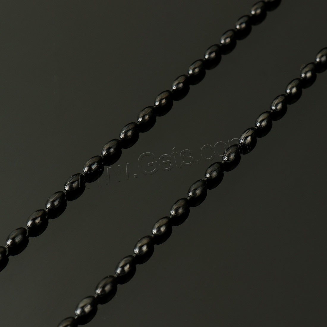 Stainless Steel Ball Chain, with plastic spool, gun black plated, different size for choice, Approx 20m/Spool, Sold By Spool