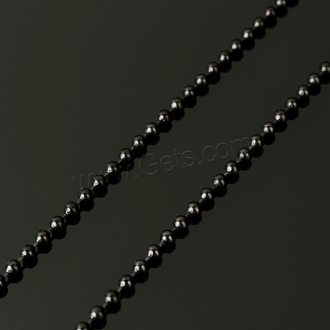 Stainless Steel Ball Chain, with plastic spool, gun black plated, different size for choice, Approx 20m/Spool, Sold By Spool