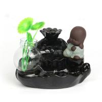 Incense Smoke Flow Backflow Holder Ceramic Incense Burner, Porcelain 