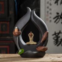 Incense Smoke Flow Backflow Holder Ceramic Incense Burner, Porcelain 