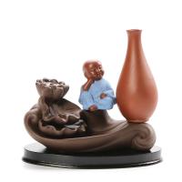 Incense Smoke Flow Backflow Holder Ceramic Incense Burner, Porcelain 