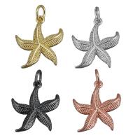 Brass Jewelry Pendants, Starfish, plated Approx 3.5mm 