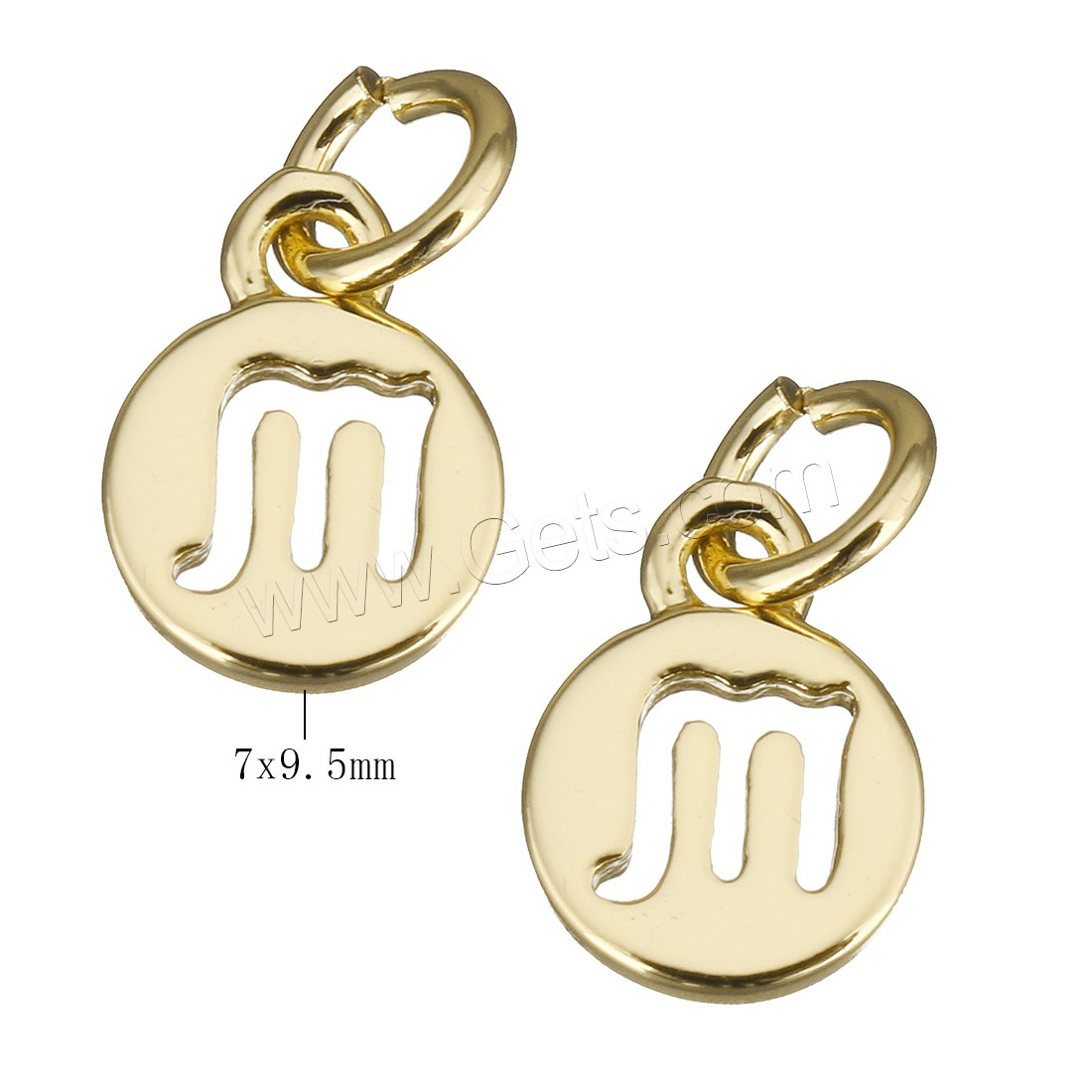 Brass Jewelry Pendants, Flat Round, plated, other effects, more colors for choice, 7x9.5x1.5mm, Hole:Approx 3.5mm, Sold By PC