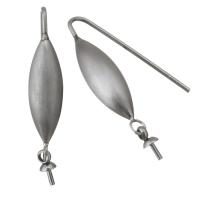 Composant Boucles d'oreilles en acier inoxydable, couleur originale  0.9mm,0.8mm, Vendu par paire