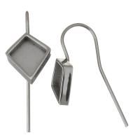 Stainless Steel Hook Earwire, original color 0.8mm, Inner Approx 